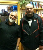 Me stood next to Alexei Sayle in the News From Nowhere book shop